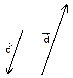 Kolinearūs vektoriai (priešpriešiai)