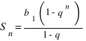 S_n = {b_1 (1-q^n)}/{1-q}