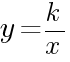 y = k/x