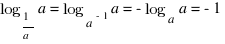 log_{1/a}a=log_{a^{-1}}a=-log_{a}a=-1