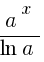 {a^x}/{ln a}