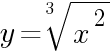 y = root{3}{x^2}