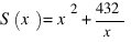 S(x) = x^2 + 432/x
