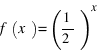 f(x) = (1/2)^x
